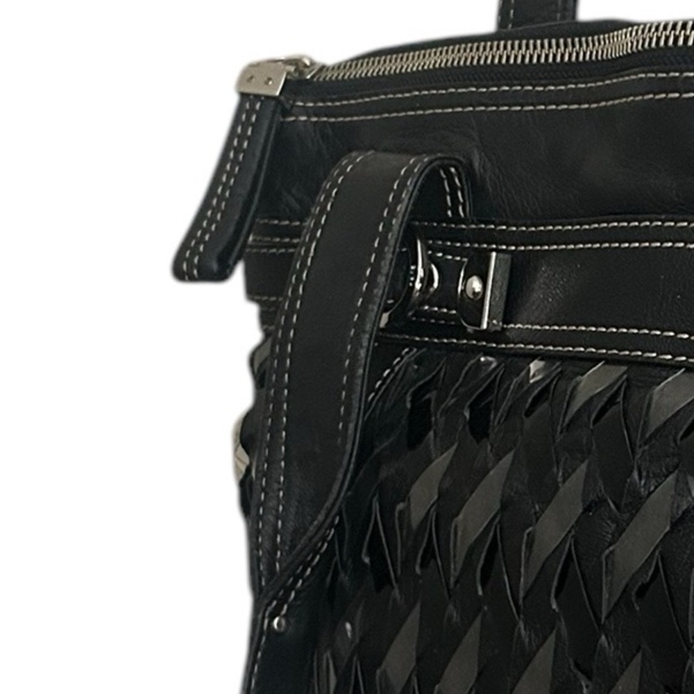 Rafe New York Y2K (Anthropologie) leather and plastic woven larger bag! Lux y2K - Picture 9 of 12